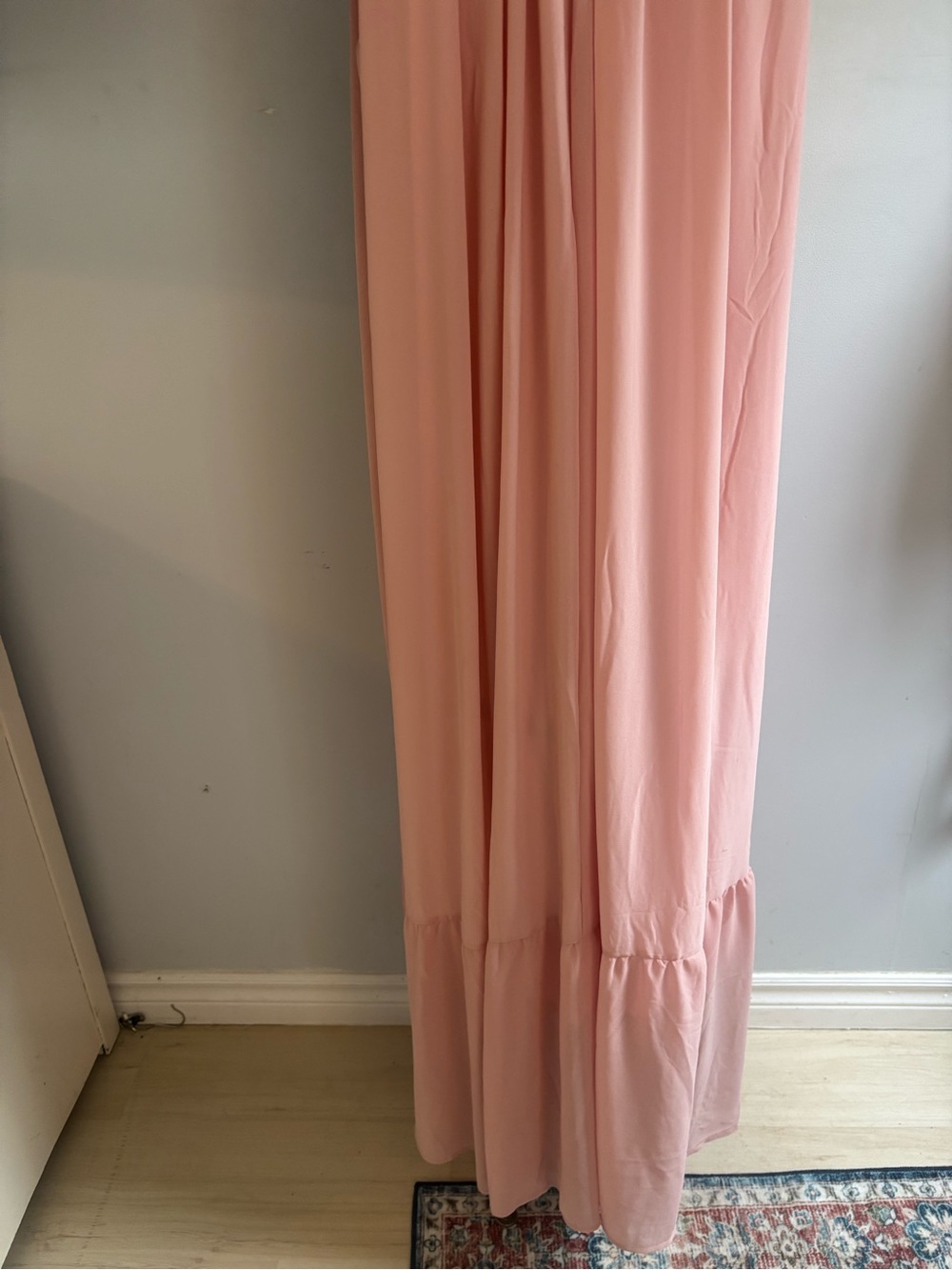 Italian Flowing sleeveless Maxi dress in Blush Pink - Picture 4 of 7